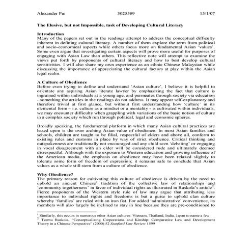 Developing cultural literacy in Asia...