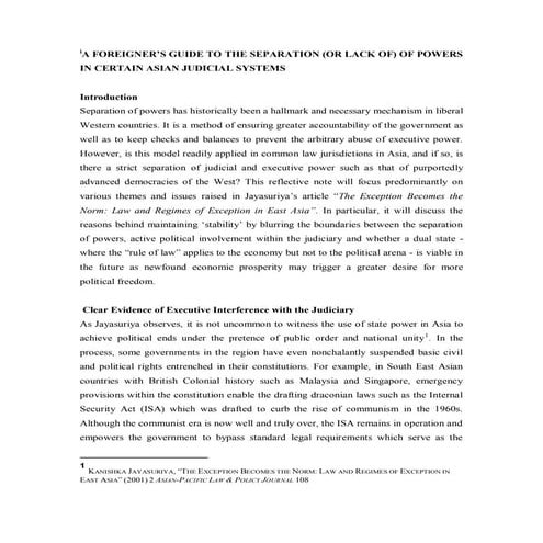 Judicial Castration in certain Asian Jurisdictions