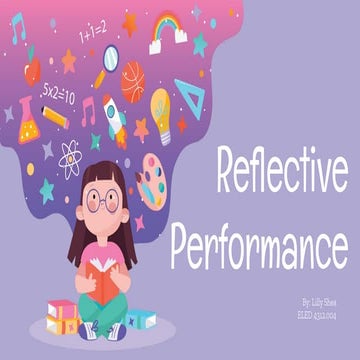 Reflective preformance