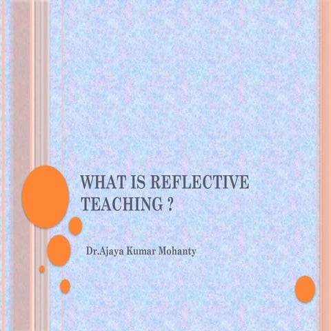 Reflective Teaching bed paper important notes .pptx