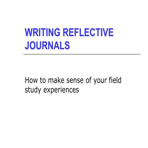 Reflective writing