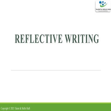 Reflective Writing