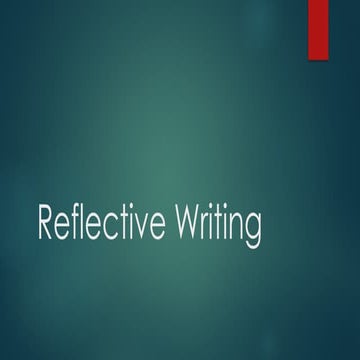 Reflective Journal | PPTX