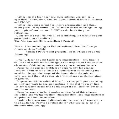 · Reflect on the four peer-reviewed articles you critically apprai.docx