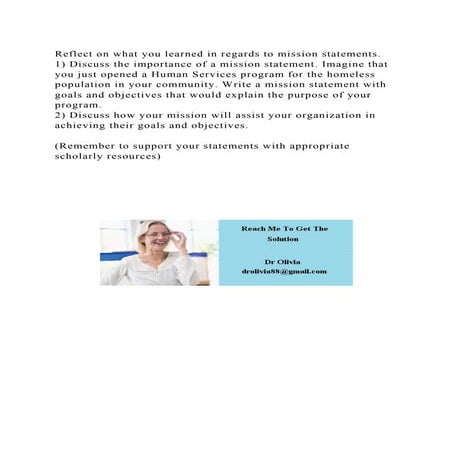 Reflect on what you learned in regards to mission statements.1) Di.docx