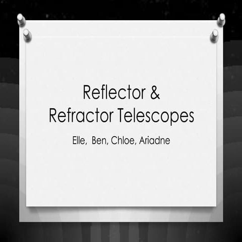Reflector & refractor telescopes chloe's edits