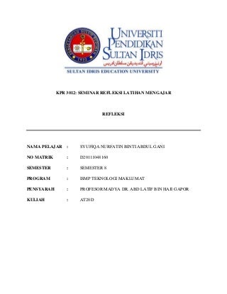 Refleksi Latihan Mengajar