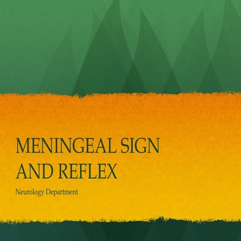 Comprehensive Overview of Meningeal Signs and Reflexes in Neurology | PPTX