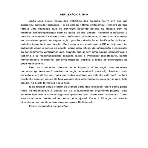 Reflexao Critica[1]