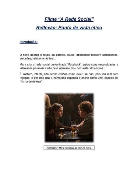 Reflexão sobre o filme