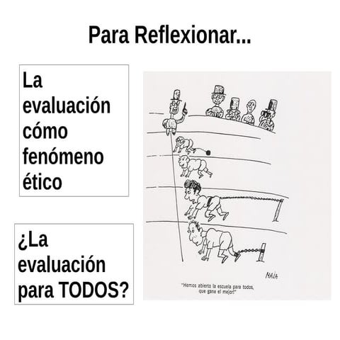 Reflexion sobre evaluacion