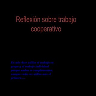 Reflexión aprendizaje cooperativo
