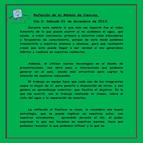 Reflexión de mi módulo de Ciencias 2.