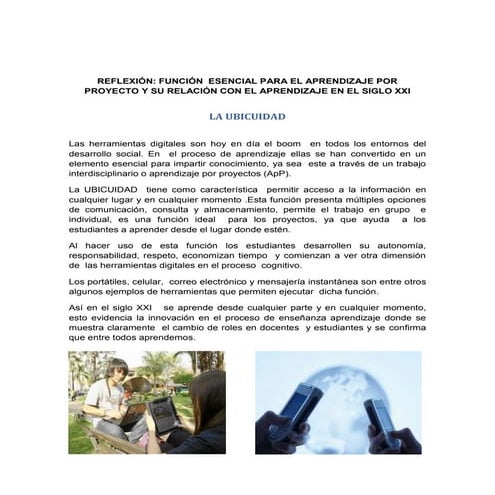 Reflexión ubicuidad