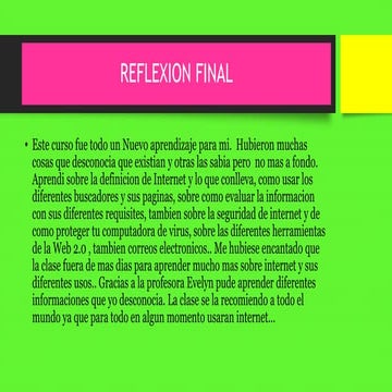 REFLEXION FINAL | PPTX