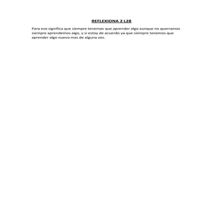 Reflexiona 2 l28