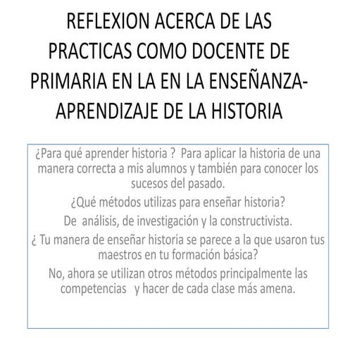 Reflexion acerca de la practica docente | PPTX