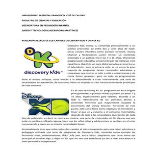 Reflexion canales infantiles