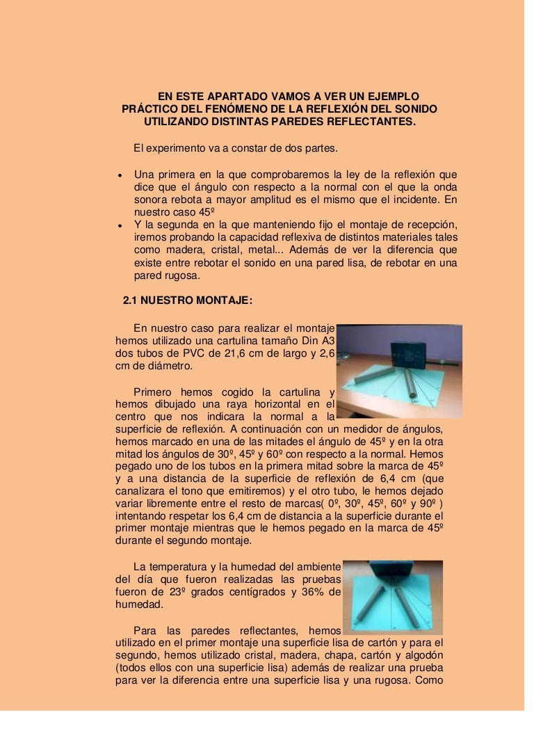 Reflexion en el sonido