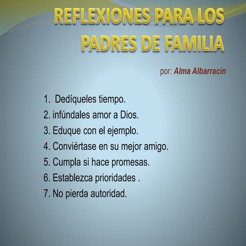 Reflexiones Para Padres