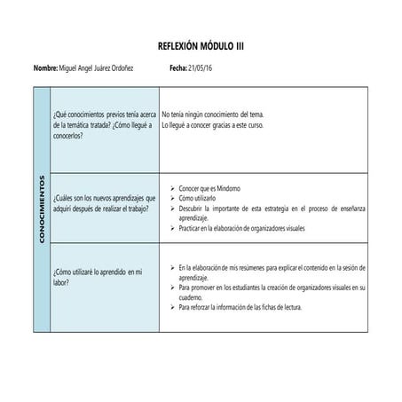 Reflexion 3 | DOCX