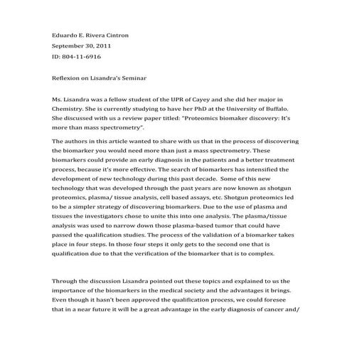 Reflexion on lisandra