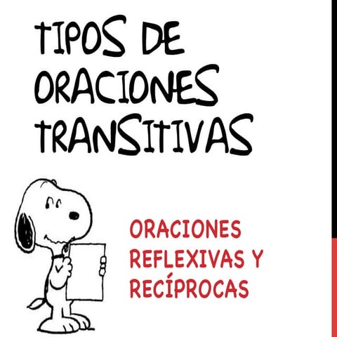 Oraciones transitivas: Reflexivas y recíprocas | PDF