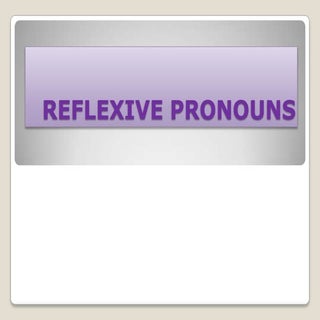 Reflexive pronouns