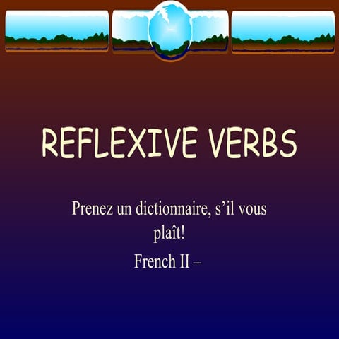Reflexive verbs (french)