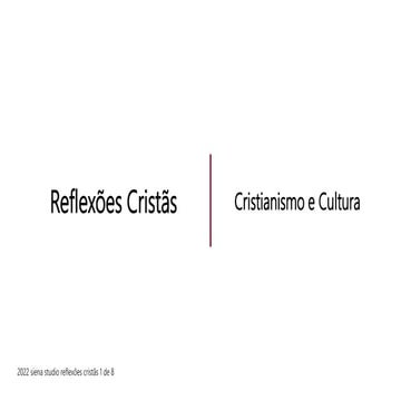 Reflexoes Cristas Cristianismo e Cultura (Encontro 1 de 8).pdf