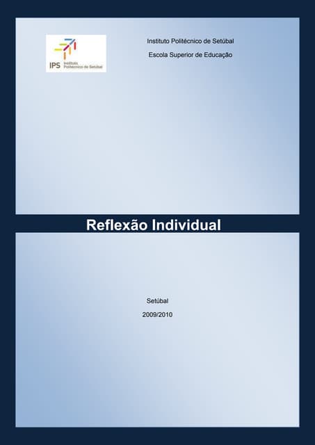 ReflexãO Individual   Ana Santos