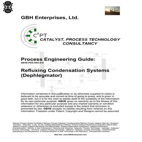 Refluxing Condensation Systems (Dephlegmators)