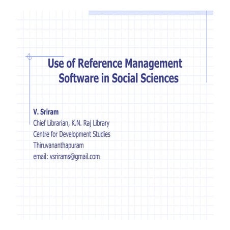 Use of Reference Management Software in Social Science