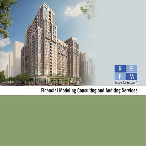 Real Estate Financial Modeling Consulting & Auditing Services Brochure