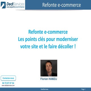 Refonte ecommerce avec Dedi