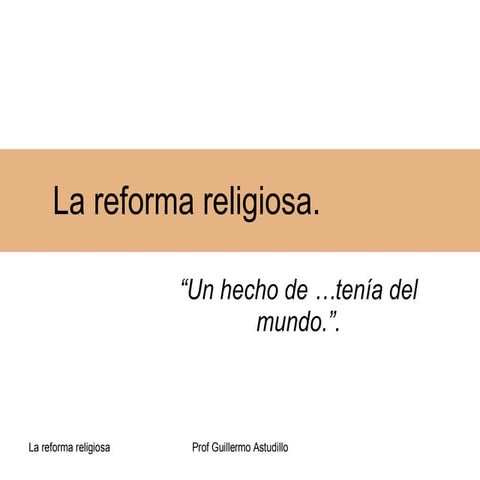 Reforma Religiosa