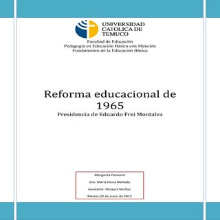 Reforma educacional de 1965
