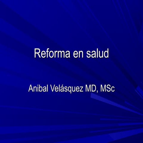 Reforma en salud