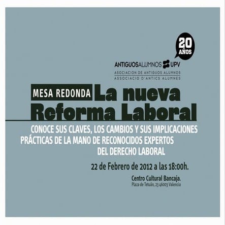 Reforma laboral: Flexibilidad Interna por Avelino Alvarez de Garrigues