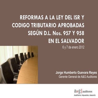Reformas fiscales 2012 en El Salvador