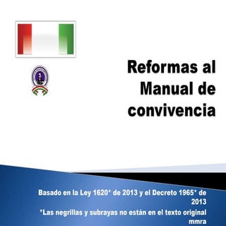 Ruta para reformar el  manual de co...