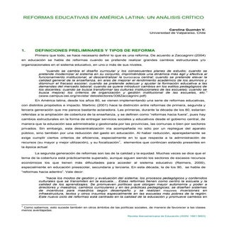 Reformas educativas en América Latina