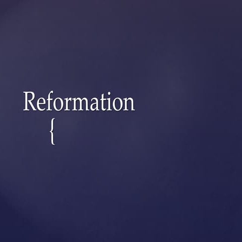 Reformation