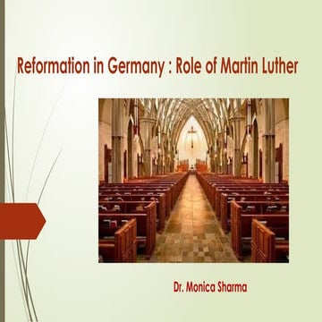 Reformation in Germany : Role Of Martin Luther