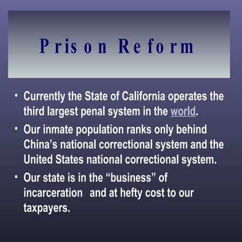 Reform Drug Offenders