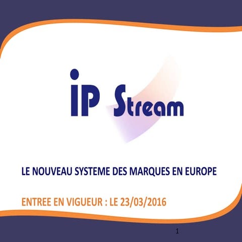 REFORME DU DROIT EUROPEEN DES MARQUES