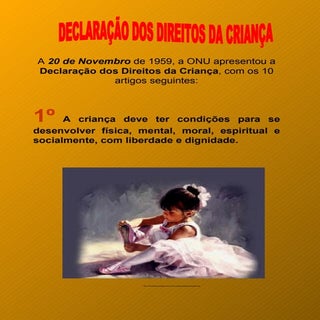 Declaração dos Direitos das CriançAs