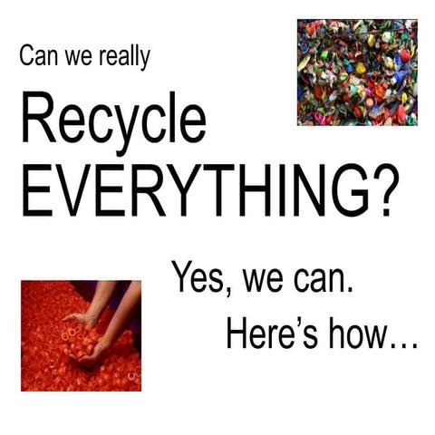 Recycle Everything - Why We Must, How We Can