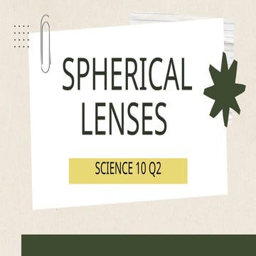 REFRACTION -LENSES. for grade 10 students