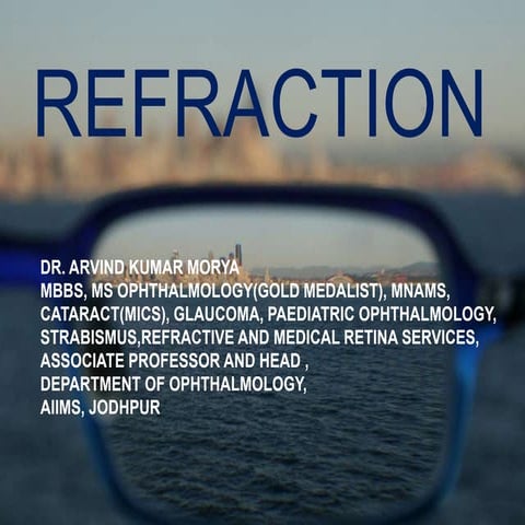 Refraction in different refractive errors and their Management
